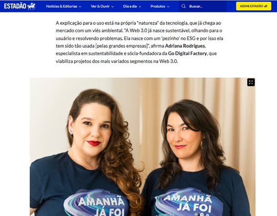 Matéria para o Estadão: ESG + Web3