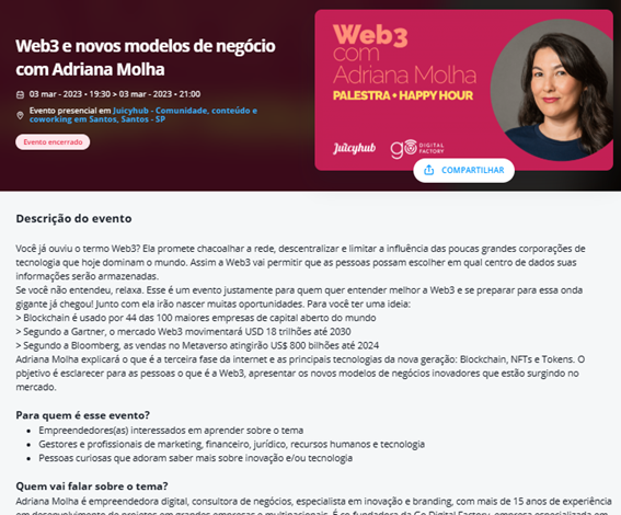 Palestra Juicy Santos - Futuro e Inovação